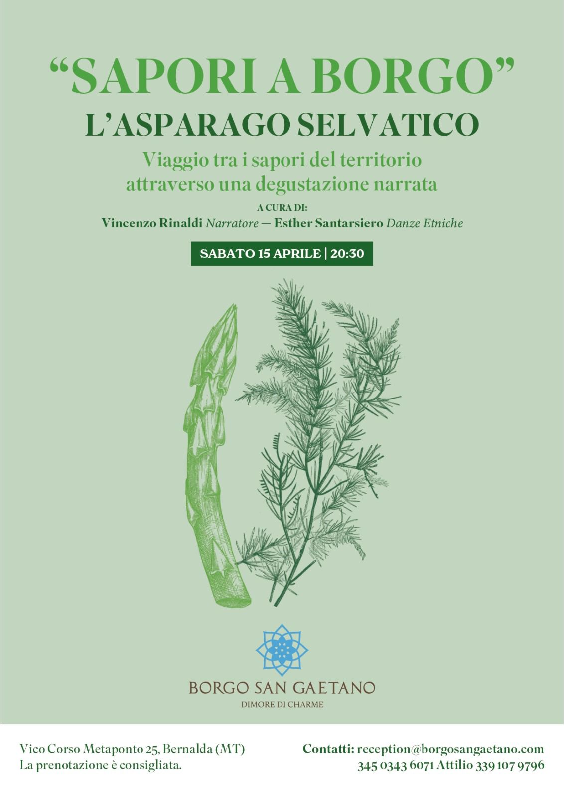 “Sapori a Borgo”, a Bernalda la degustazione narrata dedicata all’asparago selvatico